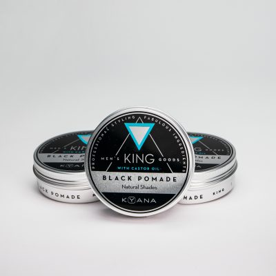 KING BLACK POMADE 100ml / μαύρη πομάδα για styling & χρώμα